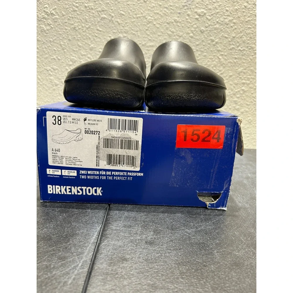 Birkenstock A 640 Polyurethane Black EU 38 US L7 M5 Unisex